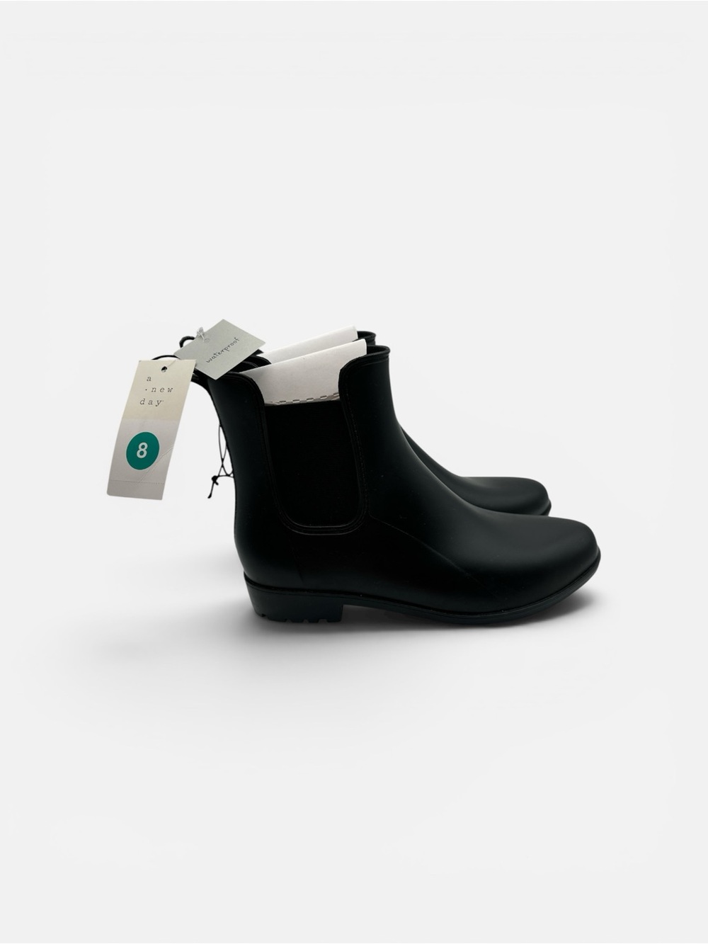 a new day Black Women’s Chelsea-Style Rain Boots